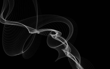 Parlayan soyut dalgalar ve soyut arkaplan ile koyu soyut arkaplan