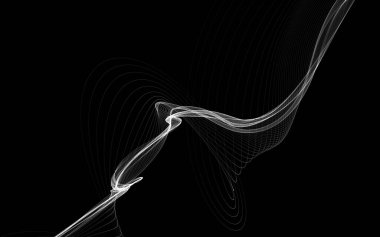 Parlayan soyut dalgalar ve soyut arkaplan ile koyu soyut arkaplan