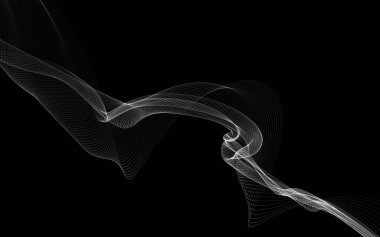 Parlayan soyut dalgalar ve soyut arkaplan ile koyu soyut arkaplan