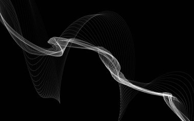 Parlayan soyut dalgalar ve soyut arkaplan ile koyu soyut arkaplan