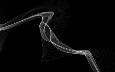 Parlayan soyut dalgalar ve soyut arkaplan ile koyu soyut arkaplan