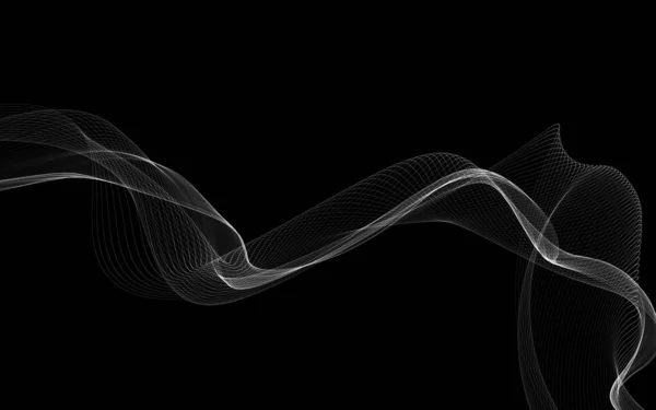 輝く抽象波 抽象的な背景を持つ暗い抽象的な背景 — ストック写真