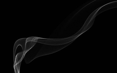 Parlayan soyut dalgalar ve soyut arkaplan ile koyu soyut arkaplan