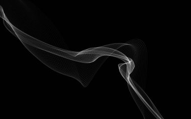 Parlayan soyut dalgalar ve soyut arkaplan ile koyu soyut arkaplan