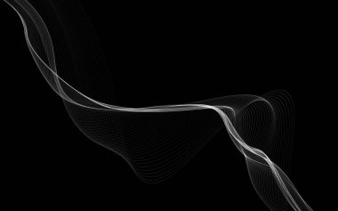 Parlayan soyut dalgalar ve soyut arkaplan ile koyu soyut arkaplan