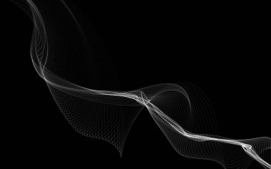 Parlayan soyut dalgalar ve soyut arkaplan ile koyu soyut arkaplan