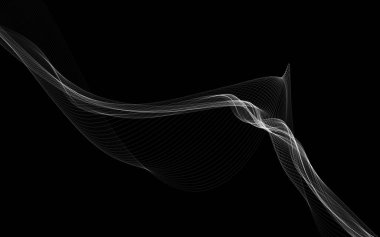 Parlayan soyut dalgalar ve soyut arkaplan ile koyu soyut arkaplan