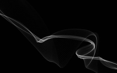 Parlayan soyut dalgalar ve soyut arkaplan ile koyu soyut arkaplan