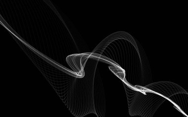 Parlayan soyut dalgalar ve soyut arkaplan ile koyu soyut arkaplan