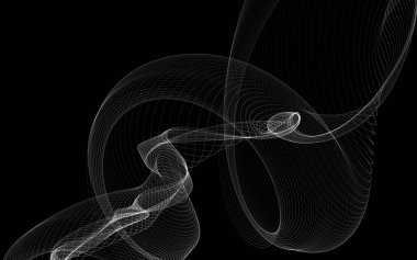 Parlayan soyut dalgalar ve soyut arkaplan ile koyu soyut arkaplan