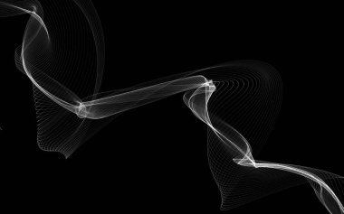 Beyaz zemin üzerinde tek renkli dalga çizgileri olan soyut bir arkaplan. Modern teknoloji arka planı.