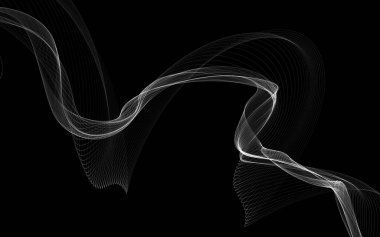 Beyaz zemin üzerinde tek renkli dalga çizgileri olan soyut bir arkaplan. Modern teknoloji arka planı.