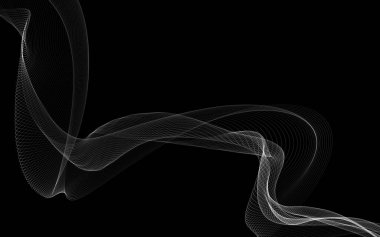 Parlayan soyut dalgalar ve soyut arkaplan ile koyu soyut arkaplan