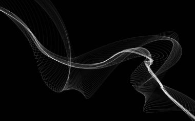 Parlayan soyut dalgalar ve soyut arkaplan ile koyu soyut arkaplan