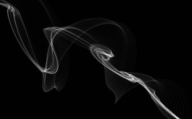 Parlayan soyut dalgalar ve soyut arkaplan ile koyu soyut arkaplan