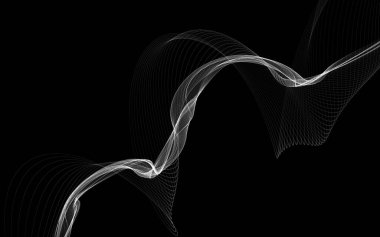 Parlayan soyut dalgalar ve soyut arkaplan ile koyu soyut arkaplan