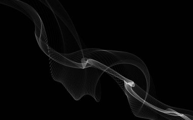 Parlayan soyut dalgalar ve soyut arkaplan ile koyu soyut arkaplan