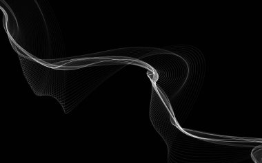 Parlayan soyut dalgalar ve soyut arkaplan ile koyu soyut arkaplan