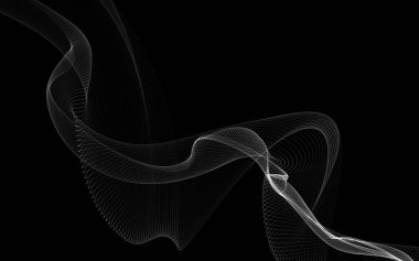 Parlayan soyut dalgalar ve soyut arkaplan ile koyu soyut arkaplan