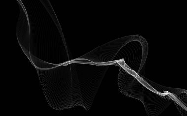 Parlayan soyut dalgalar ve soyut arkaplan ile koyu soyut arkaplan