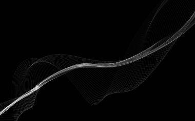 Parlayan soyut dalgalar ve soyut arkaplan ile koyu soyut arkaplan