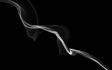 Parlayan soyut dalgalar ve soyut arkaplan ile koyu soyut arkaplan