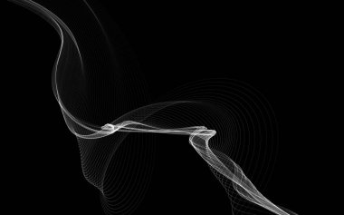 Parlayan soyut dalgalar ve soyut arkaplan ile koyu soyut arkaplan