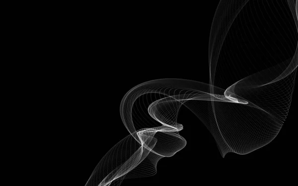 Dunkler Abstrakter Hintergrund Mit Leuchtenden Abstrakten Wellen Abstrakter Hintergrund — Stockfoto