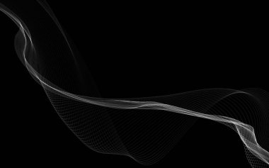 Parlayan soyut dalgalar ve soyut arkaplan ile koyu soyut arkaplan