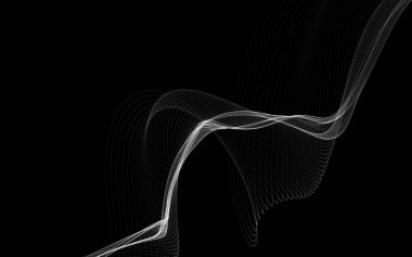 Parlayan soyut dalgalar ve soyut arkaplan ile koyu soyut arkaplan