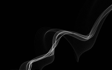 Parlayan soyut dalgalar ve soyut arkaplan ile koyu soyut arkaplan