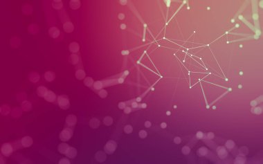 3d soyut arkaplan. Çokgen şekilli molekül teknolojisi, noktaları ve çizgileri birleştiriyor. Bağlantı yapısı. Büyük veri görselleştirmesi. 3d arkaplan.