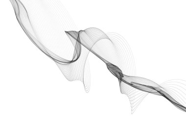 Beyaz zemin üzerinde tek renkli dalga çizgileri olan soyut bir arkaplan. Modern teknoloji arka planı.