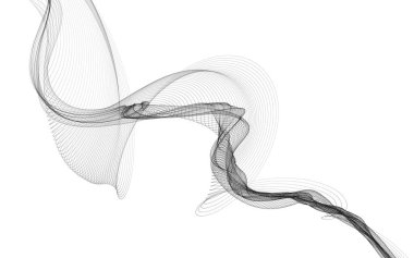 Beyaz zemin üzerinde tek renkli dalga çizgileri olan soyut bir arkaplan. Modern teknoloji arka planı.