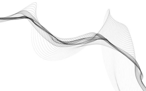 单色波纹背景在白色背景上的抽象背景 现代技术背景 — 图库照片