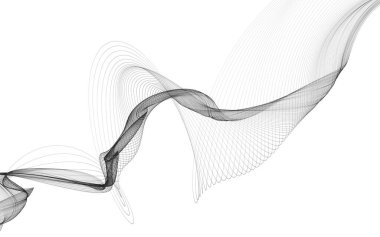 Beyaz zemin üzerinde tek renkli dalga çizgileri olan soyut bir arkaplan. Modern teknoloji arka planı.