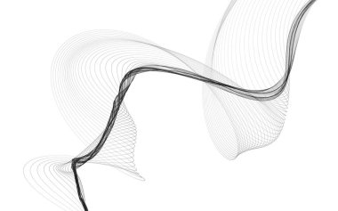 Beyaz zemin üzerinde tek renkli dalga çizgileri olan soyut bir arkaplan. Modern teknoloji arka planı.