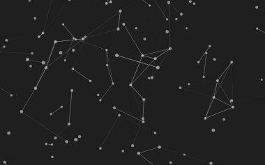 3d soyut arkaplan. Çokgen şekilli molekül teknolojisi, noktaları ve çizgileri birleştiriyor. Bağlantı yapısı. Büyük veri görselleştirmesi. 3d arkaplan. 