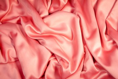 fabric texture crumpled silk, pink color