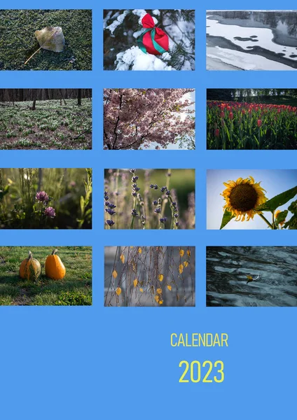 List Photos Seasonal Calendar 2023 — Zdjęcie stockowe