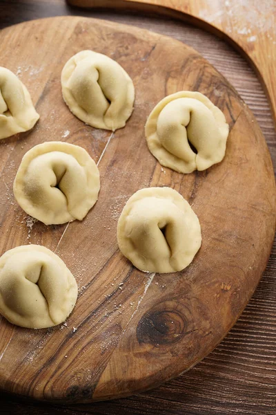 Proces Van Toebereiding Van Traditionele Oekraïense Oost Europese Schotel Varenyky — Stockfoto