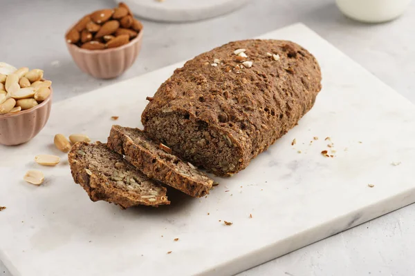 Homemade Gluten Free Yeast Free Buckwheat Whole Bread Bread Loaf — Photo