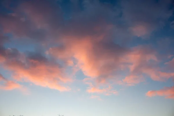 Pink Clouds Sky Background Sunse — Stock Photo, Image