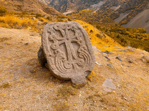 Khachkari Kamenné Kříže Zoratském Kostele Vayotském Dzoru — Stock fotografie