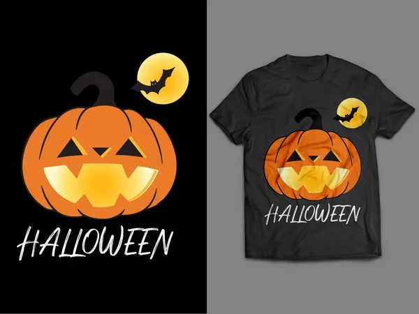 Projeto Camisa Abóbora Halloween Com Visualização — Fotografia de Stock