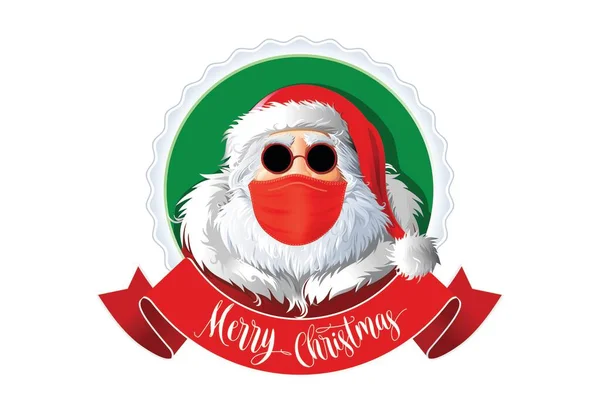 Santa Claus Mask Glad God Jul Tapet Och Bakgrund Jpg — Stockfoto