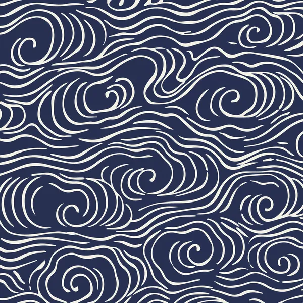Texture Japanese Waves Indigo Ocean High Quality — Stock Photo, Image