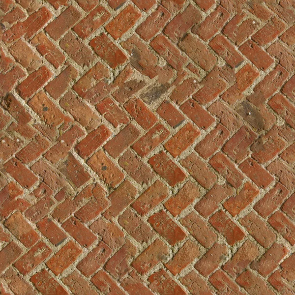 Texture Red Brick Pavement High Resolution — Stock Photo, Image