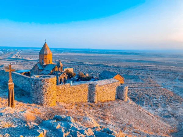 Армянский Монастырь Осенью Хор Вирап — стоковое фото