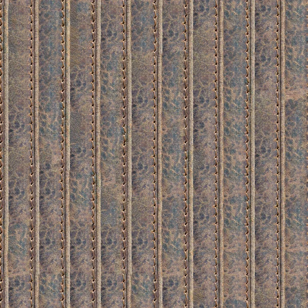 Doku Dikişleri Kahverengi Deri Yüksek Çözünürlüklü Arkaplan — Stok fotoğraf
